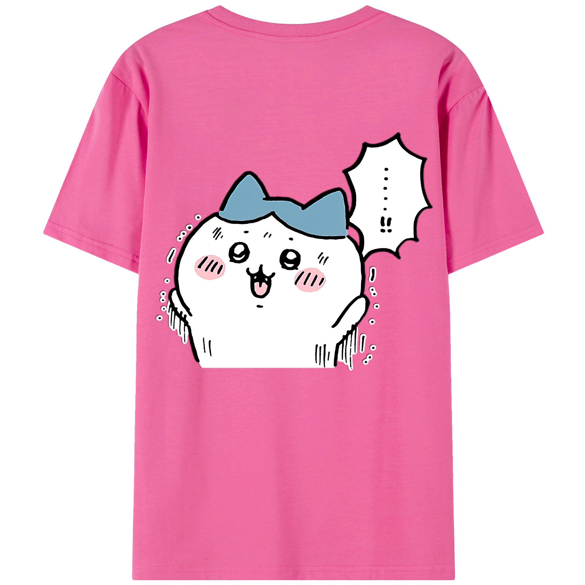 （画像用） ちいかわ ハチワレ Chii-kawa hachiware レディース半袖Tシャツ(バックプリント)